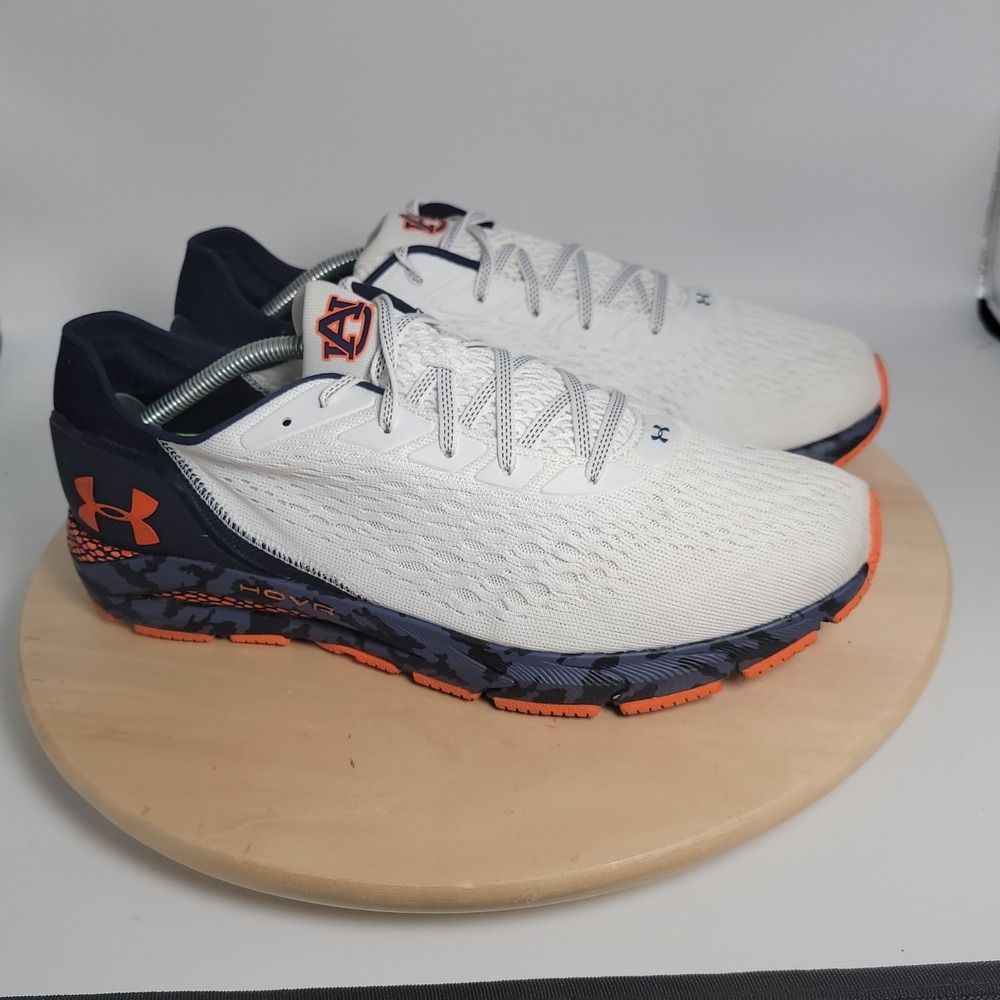 Under Armour HOVR Sonic 4 Auburn Tigers Mens Size 13 White Navy Running Shoes